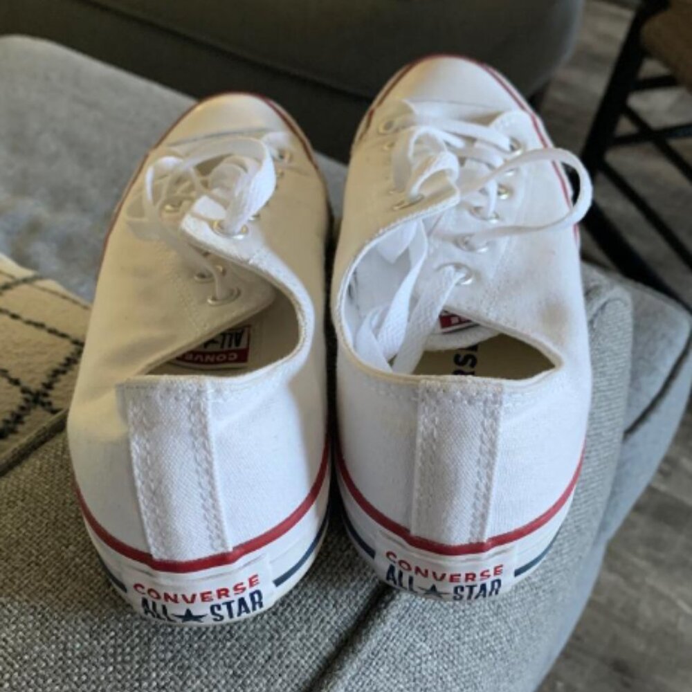 CONVERSE white canvas SNEAKER women's size 9 Chuck Taylor - Picture 3 of 5